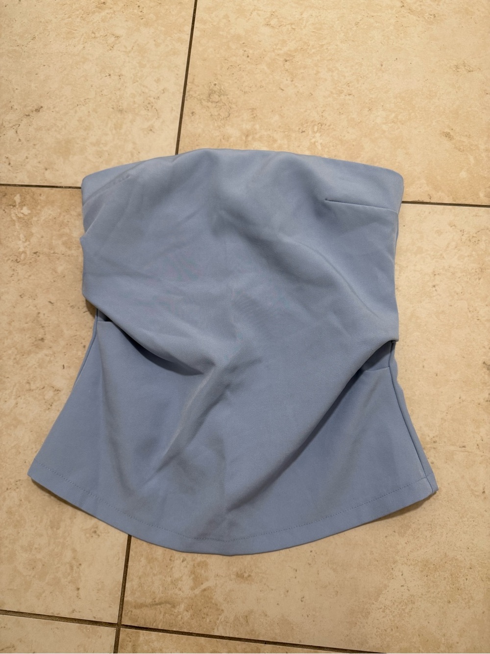 Light Blue Women's Strapless Skirt